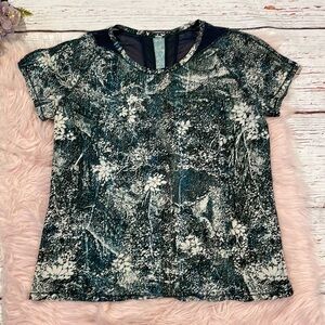 Lululemon Wildwood White Multi-color/Nocturnal Teal Seek The Heat Shirt